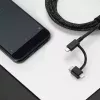 Cabo de dados USB 2.0 native union BELT-ULC-ZEB-NP 2 m USB A para USB‑C / Micro‑USB B / Lightning preto branco