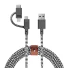 Cabo de dados USB 2.0 native union BELT-ULC-ZEB-NP 2 m USB A para USB‑C / Micro‑USB B / Lightning preto branco