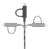 Cabo de dados USB 2.0 native union BELT-ULC-ZEB-NP 2 m USB A para USB‑C / Micro‑USB B / Lightning preto branco
