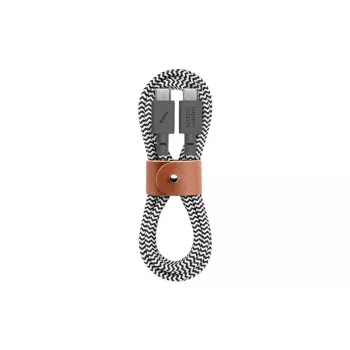 Cabo USB-C Native Union BELT-C-ZEB-2-NP 1,2 m USB-C para USB-C preto/branco