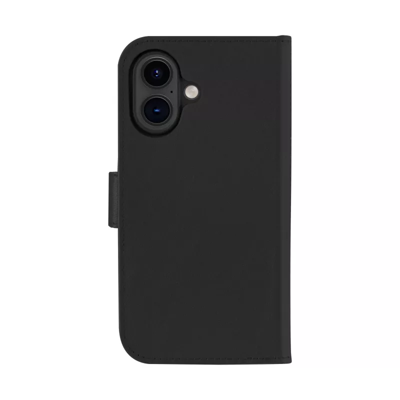 Capa tipo folio dbramante1928 Lynge MagSafe iPhone 16 preto 3 compartimentos para cartões