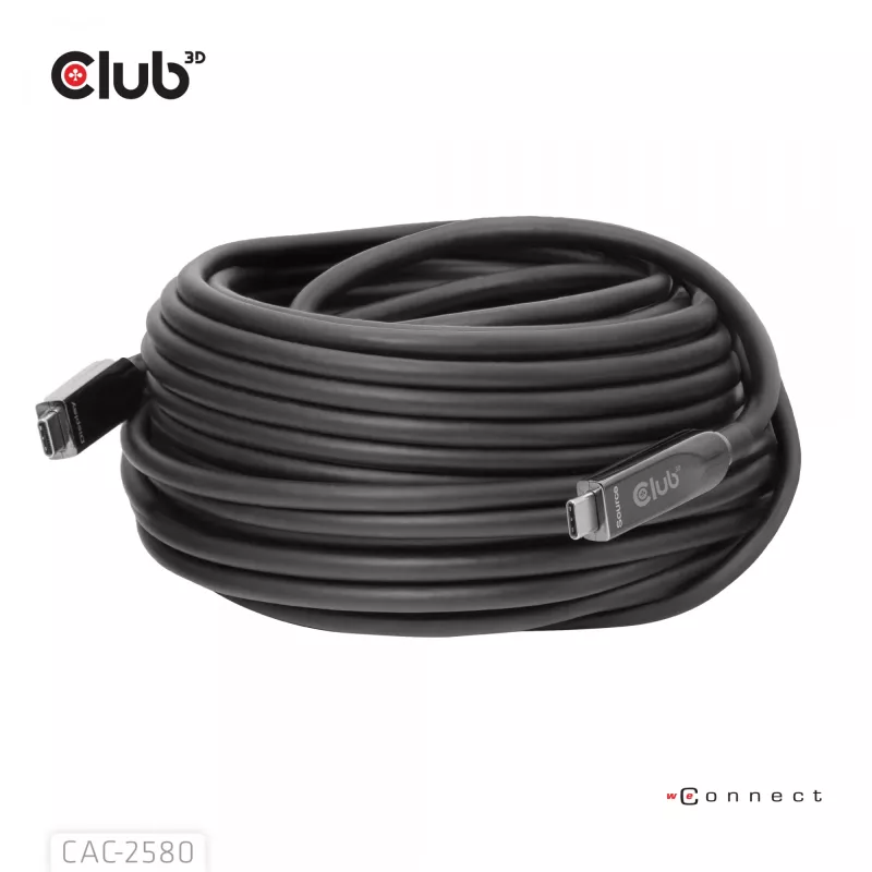 Cabo USB-C® full-feature CLUB3D 15M / 49,21ft 8K60Hz 10Gbps 60W