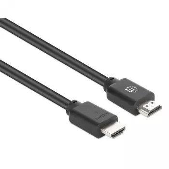 Cabo HDMI 4K@60Hz com Ethernet Manhattan, 7,5 m, adequado para TODAS as aplicações 4K e 1080p/HD – para atualização imediata ou preparação para necessidades futuras, macho a macho, preto, Ultra HD 4k x 2k, garantia vitalícia, Premium High Speed
