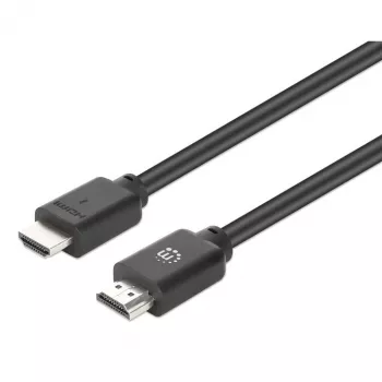 Cabo HDMI 4K@60Hz com Ethernet Manhattan, 5m, adequado para TODAS as aplicações 4K e 1080p/HD – atualize agora ou tenha à mão para depois, macho-macho, preto, Ultra HD 4K x 2K, garantia vitalícia, Premium High Speed, equivalente a HDMM5MP