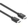 Manhattan 356671 cabo HDMI 2.0 de alta velocidade com Ethernet, 4K@60Hz, 18 Gbit/s, macho-macho, blindagem dupla, moldado, 5 m, preto