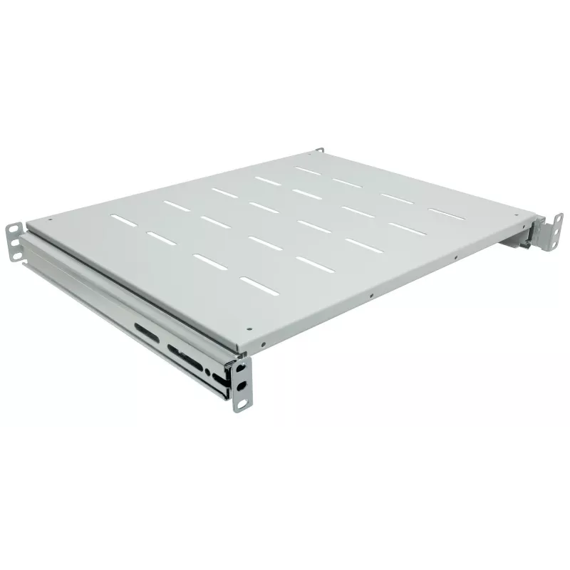 Gaveta encaixável Intellinet 19 polegadas, 1HE, para armários e racks com 600 a 800 mm de profundidade, profundidade da prateleira 350 mm, cinzento