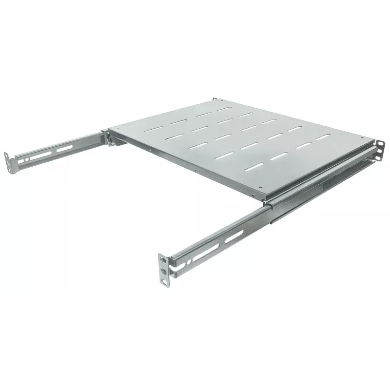 Gaveta encaixável Intellinet 19 polegadas, 1HE, para armários e racks com 600 a 800 mm de profundidade, profundidade da prateleira 350 mm, cinzento