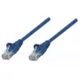 Intellinet 318938 cabo de ligação de rede, Cat5e, U/UTP, 2x RJ45, com protetores, 1 m, azul