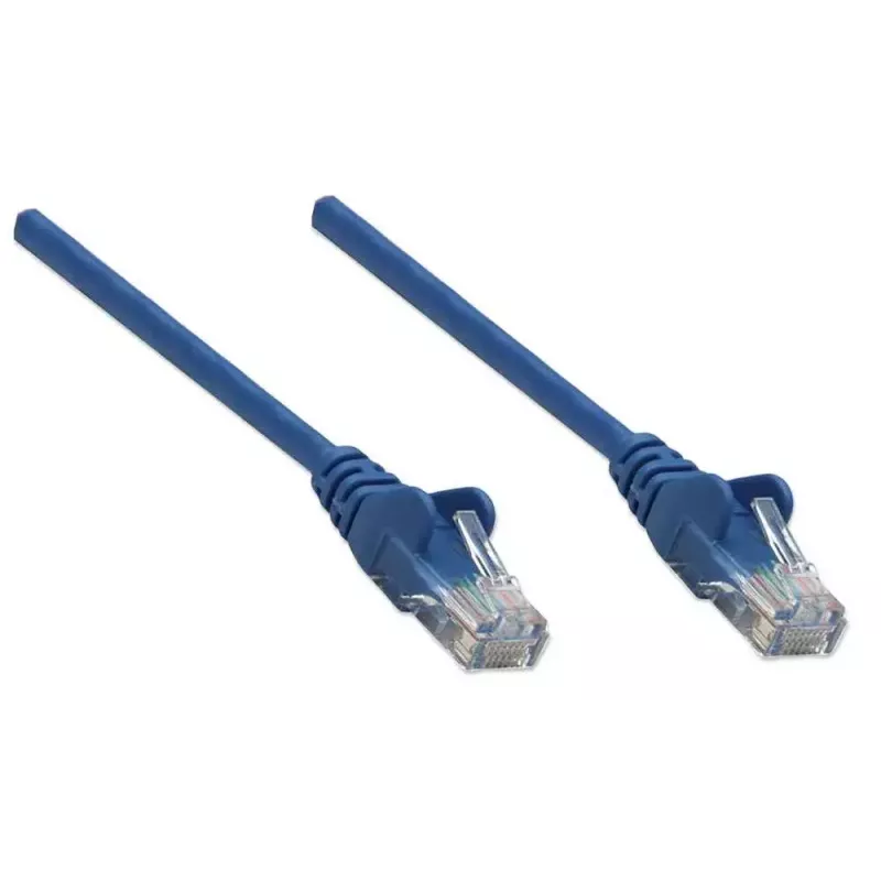 Intellinet 319775 cabo de rede patch, Cat5e, U/UTP, RJ45, 3 m, conectores moldados sem gancho, azul
