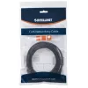 Cabo de rede Intellinet, Cat6, 5 m, preto, CCA, U/UTP, PVC, RJ45, contactos banhados a ouro, sem patilha, bainha moldada, garantia vitalícia