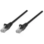 Cabo de rede Intellinet, Cat6, 5 m, preto, CCA, U/UTP, PVC, RJ45, contactos banhados a ouro, sem patilha, bainha moldada, garantia vitalícia
