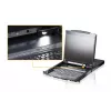 ATEN CL6708MW consola KVM de rack DVI de 8 portas, 17,3 polegadas (43,9 cm), 1920 x 1080 Full HD, USB, 1U, teclado francês, preta