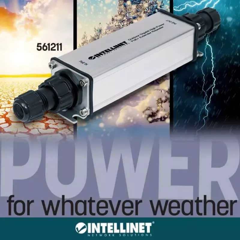 Extensor PoE+ Gigabit para exterior Intellinet 561211