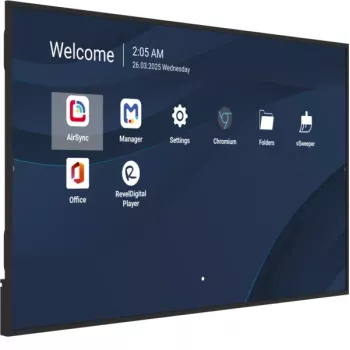Ecrã comercial profissional VIEWSONIC 75 polegadas 4K (3840×2160), LCD, 500 cd/m², Android 14, 24/7, VESA