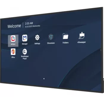 Ecrã comercial profissional VIEWSONIC 75 polegadas 4K (3840×2160), LCD, 500 cd/m², Android 14, 24/7, VESA