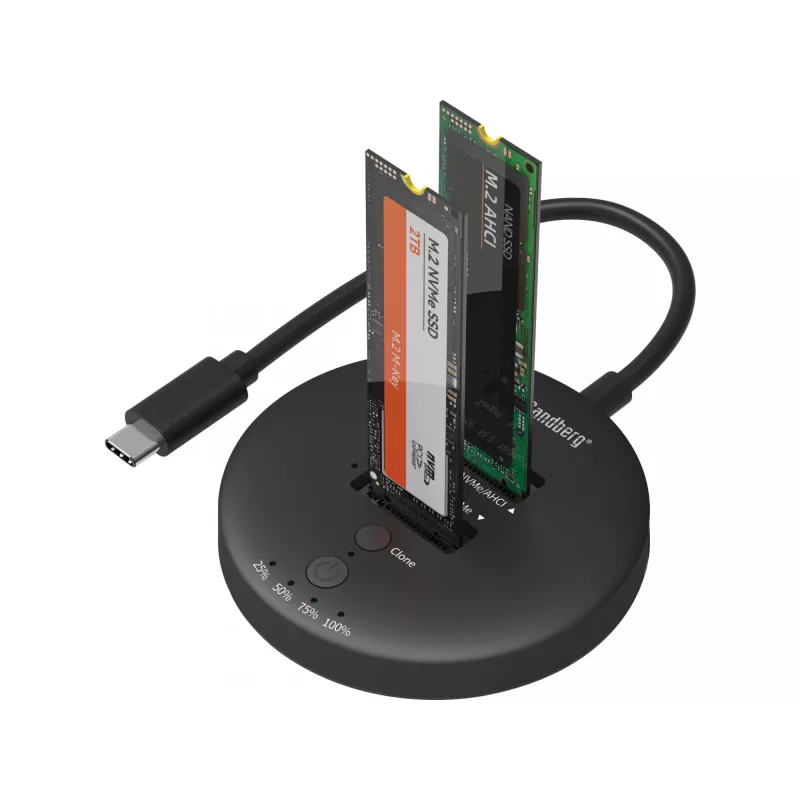 Sandberg Dock Clonador USB3.2 para SSD NVMe M.2, preto, 20 Gbit/s
