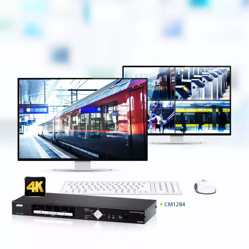 Switch KVMP USB HDMI Multi-View ATEN de 4 portas