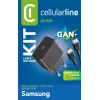 Kit carregador super rápido Cellularline 25W - USB-C para USB-C - fonte de alimentação Samsung 25W Super Fast Charge PD com cabo USB-C para USB-C