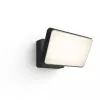 Luminária de parede exterior inteligente Philips Hue White Welcome Floodlight, 20,5 W LED, entrada 220–240 V, lâmpada 24 V, preta, 160×220×153 mm