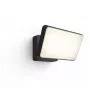 Luminária de parede exterior inteligente Philips Hue White Welcome Floodlight, 20,5 W LED, entrada 220–240 V, lâmpada 24 V, preta, 160×220×153 mm