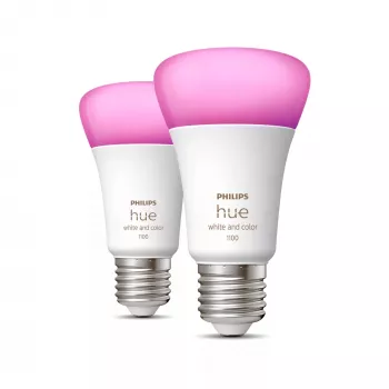Lâmpada inteligente Philips Hue White and colour ambience A60 – E27 – 1100 (pack de 2)