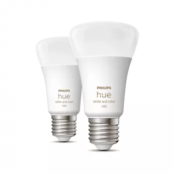 Lâmpada inteligente Philips Hue White and colour ambience A60 – E27 – 1100 (pack de 2)