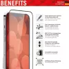 Película protetora de ecrã Displex Premium (Full Cover, 10H) para Apple iPhone 13/13 Pro/14/16e/17e, moldura de montagem Eco, Full Cover