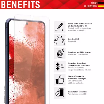 Displex Smart Glass (9H) para Samsung Galaxy A52/A52(s) 5G/A53 5G, autocolante de montagem, inquebrável, ultrafino, invisível