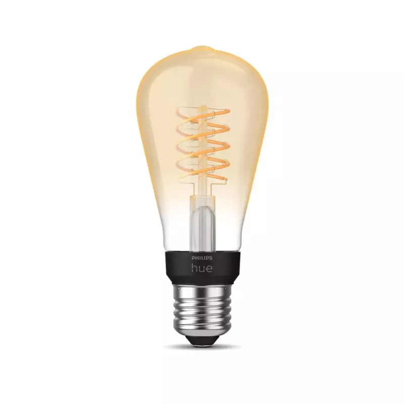Lâmpada inteligente Philips ST64 Edison E27 Bluetooth/Zigbee, 7 W, transparente, 60×135 mm