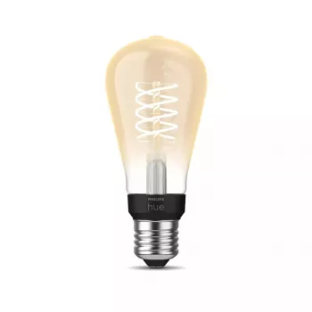 Lâmpada inteligente Philips ST64 Edison E27 Bluetooth/Zigbee, 7 W, transparente, 60×135 mm
