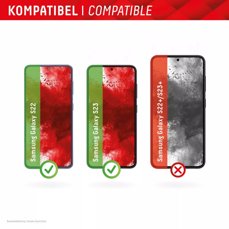 Película de proteção de ecrã Displex (10H) para Samsung Galaxy S22/S23, moldura de montagem Eco, resistente a riscos