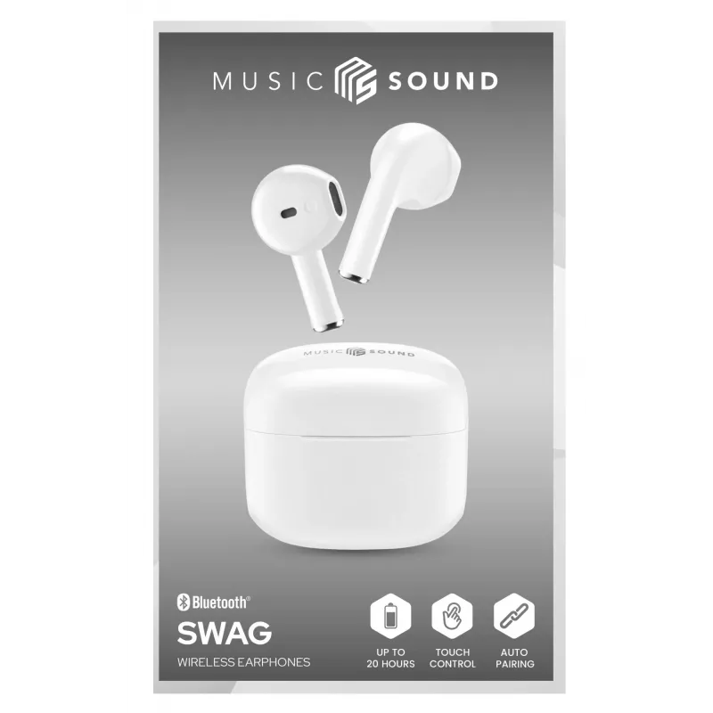 Music Sound Swag SWAG são os auriculares Bluetooth em forma de cápsula, disponíveis em muitas cores brilhantes e supertendência.