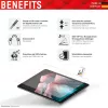 Displex Tablet Glass (9H) para Apple iPad 10,9 polegadas (10.ª ger., 2022)/11 polegadas (2025), moldura de montagem Eco, inquebrável