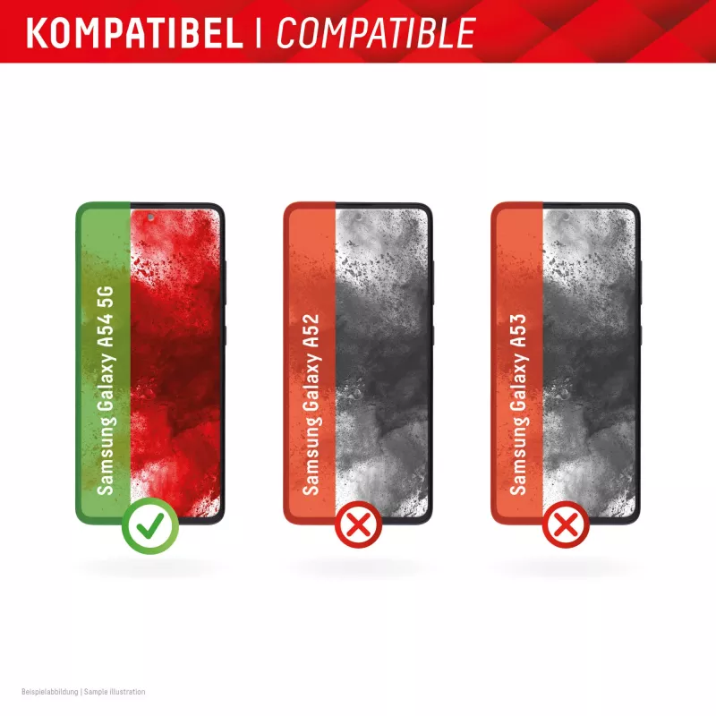 Displex Smart Glass (9H) para Samsung Galaxy A54 5G, autocolante de montagem, inquebrável
