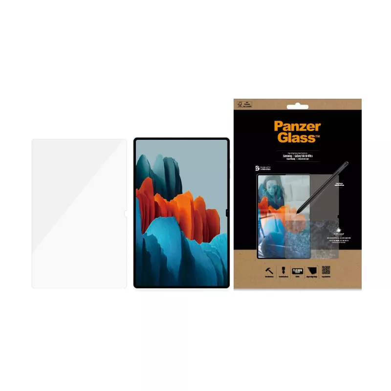 Película de proteção de ecrã PanzerGlass® Samsung Galaxy Tab S8 Ultra | S9 Ultra | Ultra-Wide Fit