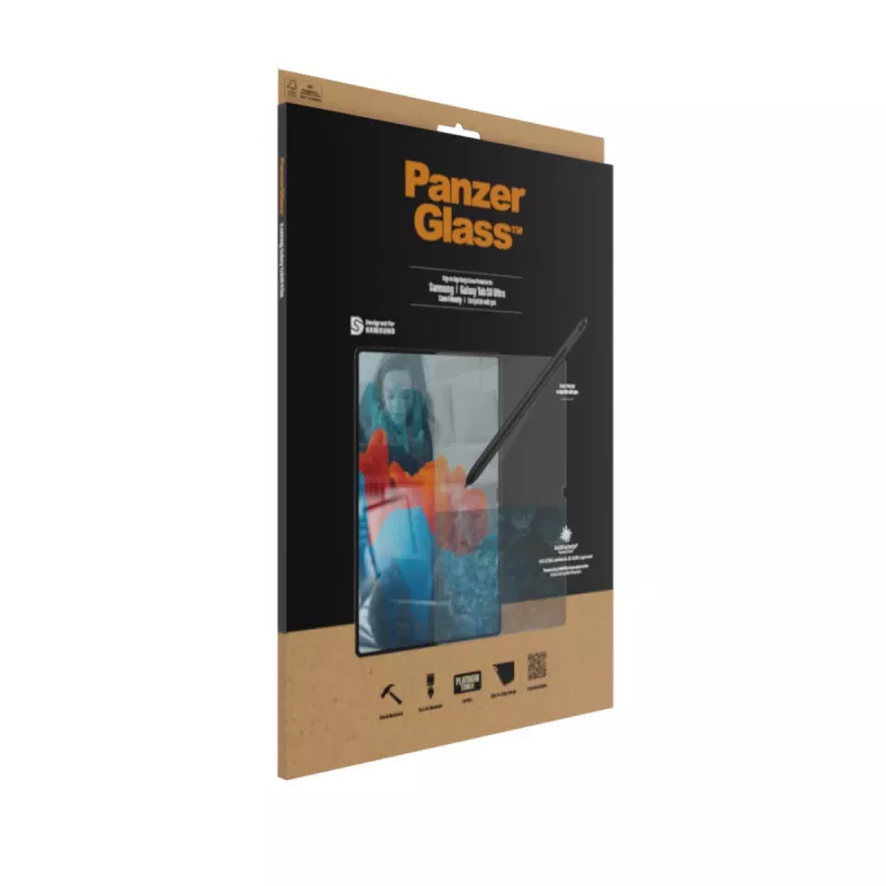 Película de proteção de ecrã PanzerGlass® Samsung Galaxy Tab S8 Ultra | S9 Ultra | Ultra-Wide Fit