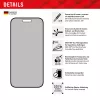 Película de privacidade Displex (10H) para Apple iPhone 15/15 Pro, moldura de aplicação Eco, filtro de privacidade