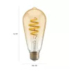 Lâmpada inteligente Hombli HBEB-0212 Wi‑Fi 5,5 W, dourado, classe de eficiência energética A–G, Ø61×142 mm