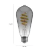 Lâmpada inteligente Avanca International BV Hombli HBEB-0211, Wi‑Fi, 5,5 W, cinzento, A19 (6,1×14,2 cm)