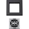 Tampa para interruptor elétrico Homematic IP 156171A0, cinzento, 86×86×16 mm