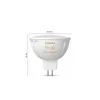 Philips Hue White Ambience MR16 projetor inteligente, GU53, 5,1 W, Bluetooth/Zigbee