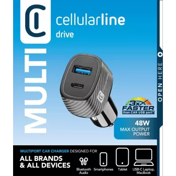Carregador de automóvel Cellularline Multipower Ultra carregador rápido universal