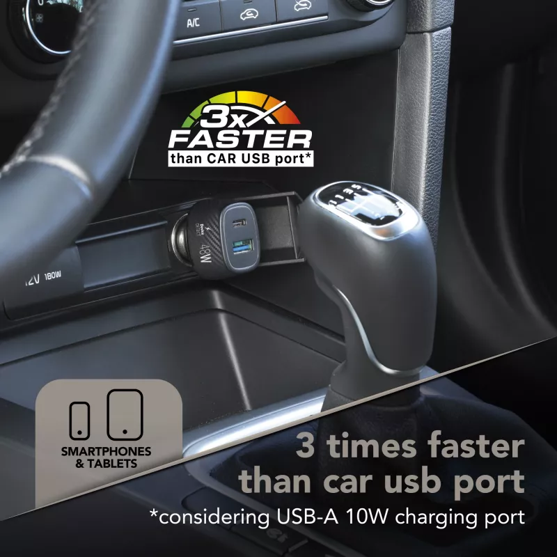 Carregador de automóvel Cellularline Multipower Ultra carregador rápido universal