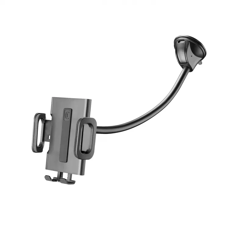 Suporte passivo universal com ventosa Sourcing Cellularline Hug Flexi XL para telemóveis, preto/cinzento