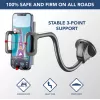 Suporte passivo universal com ventosa Sourcing Cellularline Hug Flexi XL para telemóveis, preto/cinzento
