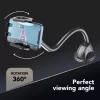 Suporte passivo universal com ventosa Sourcing Cellularline Hug Flexi XL para telemóveis, preto/cinzento
