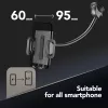 Suporte passivo universal com ventosa Sourcing Cellularline Hug Flexi XL para telemóveis, preto/cinzento