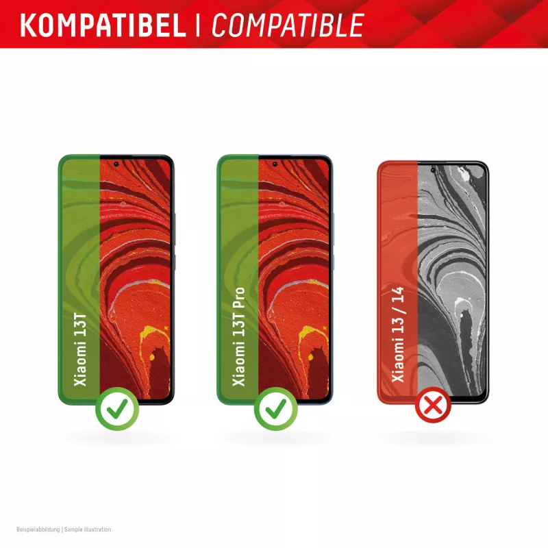 Película de vidro Displex (10H) para Xiaomi 13/13T Pro, moldura de aplicação Eco, resistente a riscos