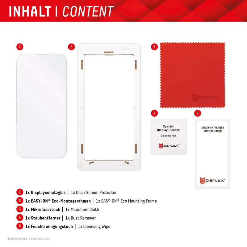 Película de vidro Displex (10H) para Xiaomi 13/13T Pro, moldura de aplicação Eco, resistente a riscos