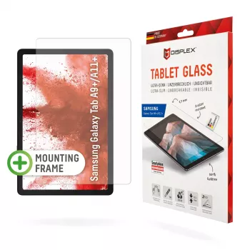 Vidro para tablet Displex (9H) para Samsung Galaxy Tab A11+/A9+, moldura de aplicação Eco, inquebrável